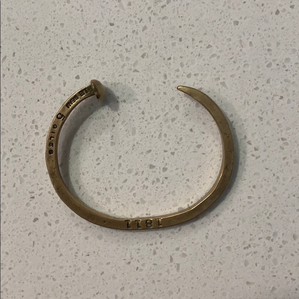 Giles and Brothers Brass Railroad Nail Cuff